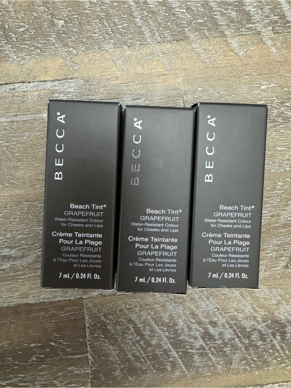 BECCA Beach Tint Grapefruit Cream Tint Trio – Black Packaging